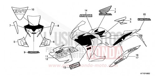 MARKE/STREIFEN (3) CBR125RSD de 2013